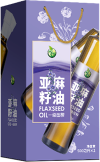 禾煜一级压榨亚麻籽油双瓶装礼盒1000ml